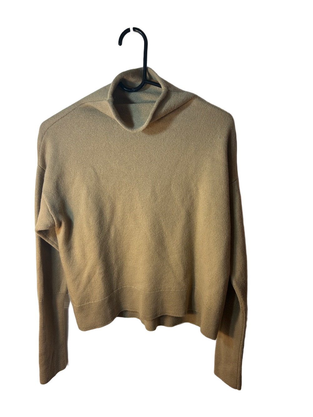 Wilfred Aritzia Cyprie Merino Wool Tan Turtleneck Crop Sweater size XL